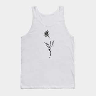 Line Art Flower Tank Top